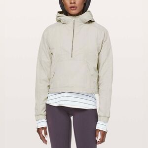 Lululemon Hit Reset Half Zip Jacket Coat Chrome Cropped Packable Size 4 Like New